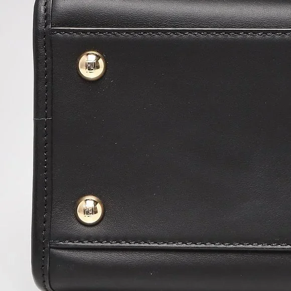 FENDI Tricolor Nappa Leather Runaway Logo Shoulder Bag - Picture 9 of 11